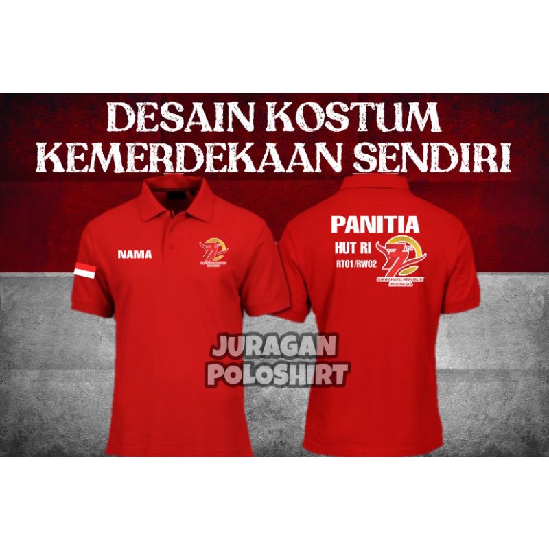 Jual Baju Polo Kerah Hut Ri Kemerdekaan Kostum Polo Kemerdekaan