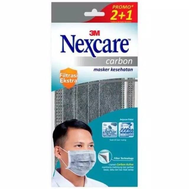 Jual Nexcare Masker Caron 4ply Isi 3Lembar Sangat Tebal Shopee Indonesia