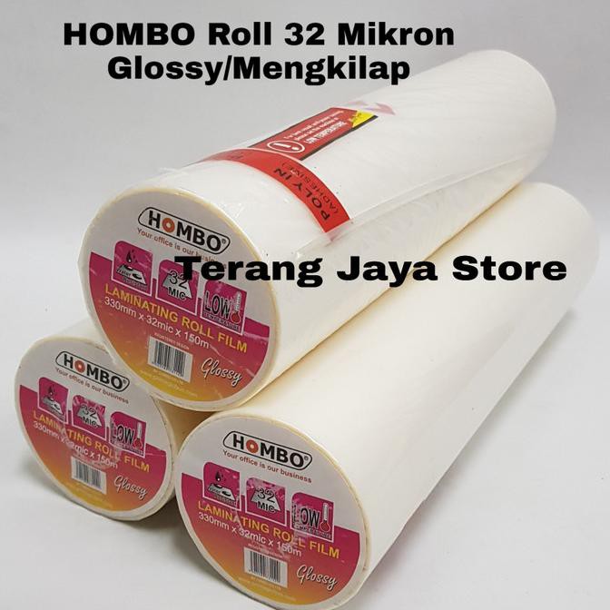 Jual Hombo Plastik Laminating Roll Glossy A3 32mikron Laminating Roll