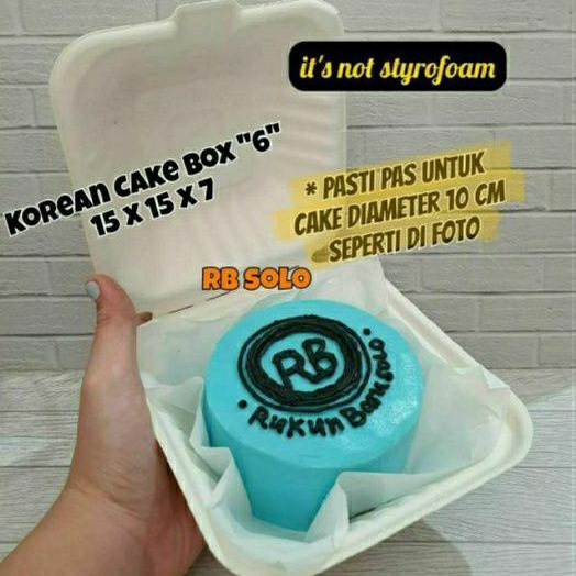 Jual Bagasse Box Korean Bento Cake Box Diameter Cake 10 Cm Warna