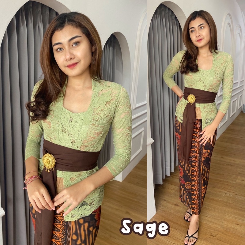 Jual Kebaya Bali Jadi Strait Size S XXL Lengan Panjang Atasan Saja