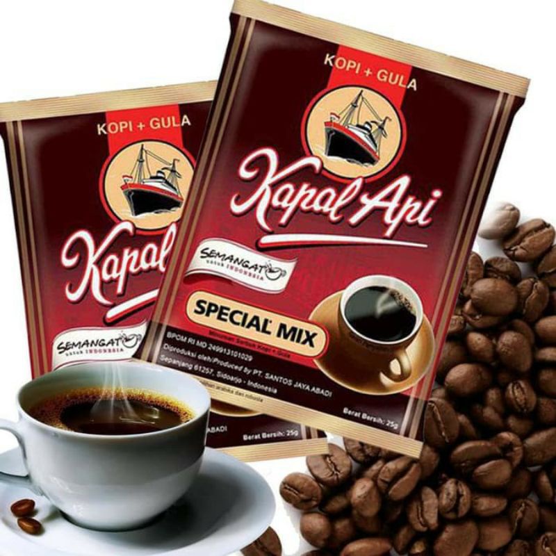 Jual KOPI KAPAL API SPECIAL MIX KOPI GULA 1 RENTENG ISI 10 25 Gr