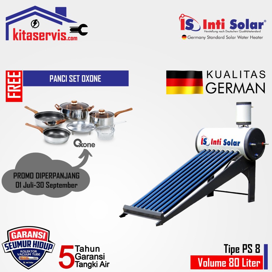 Jual Pemanas Air Matahari Intisolar Liter Inti Solar Water Heater Ps