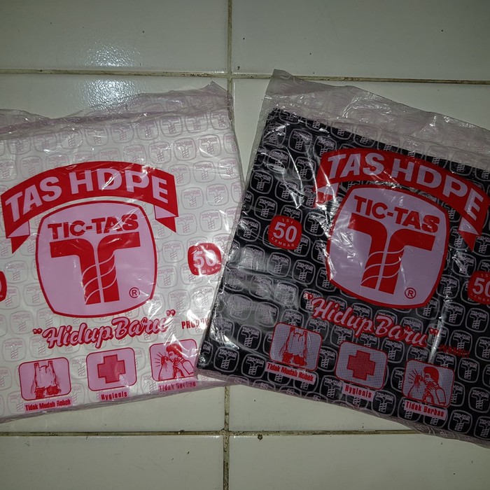 Jual Kresek Tic Tas Hdpe Plastik X Hitam Putih Shopee Indonesia