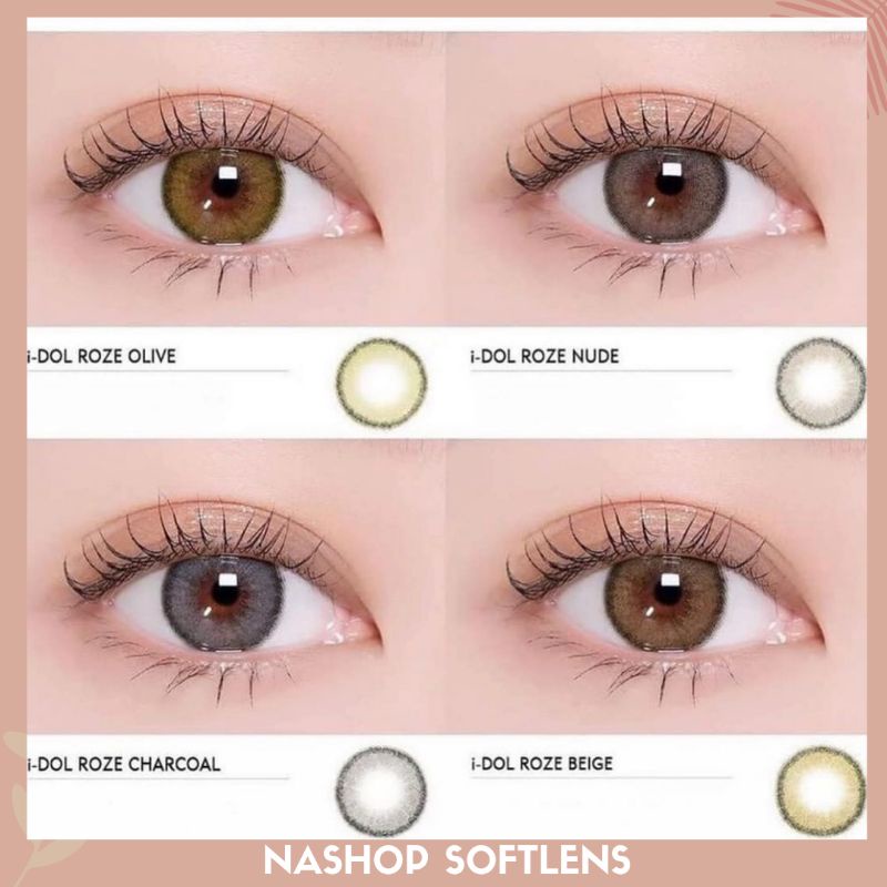 Jual SOFTLENS IDOL ROZE BEIGE NUDE OLIVE CHARCOAL ORIGINAL BISA BEDA