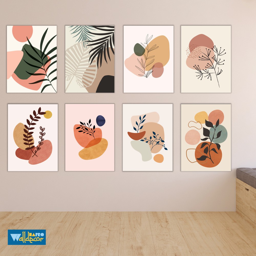 Jual Walldecor Abstak Aesthetic Frame Poster Kayu Dekorasi Ruangan