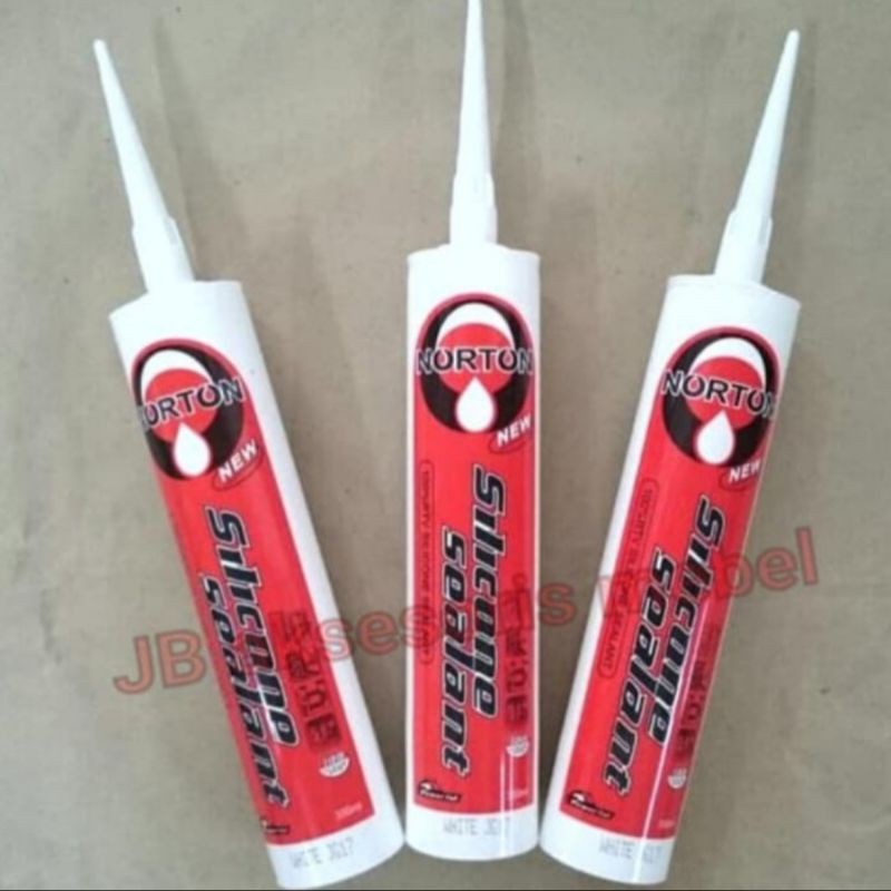 Jual LEM KACA SILICON SILIKON SEALANT NORTON WHITE CLEAR BLACK