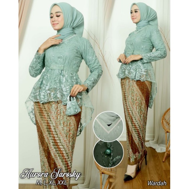 Jual SET KEBAYA AURORA SOROSKY KEBAYA PINGUIN BAJU PESTA KEBAYA