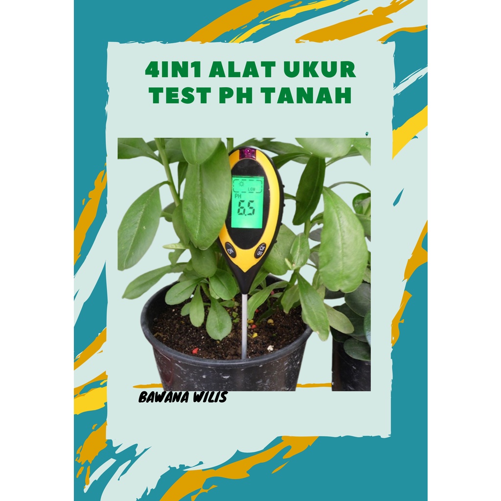 Jual 4in1 Alat Ukur Pengukur Sensor Test Kelembapan Kesuburan Suhu PH