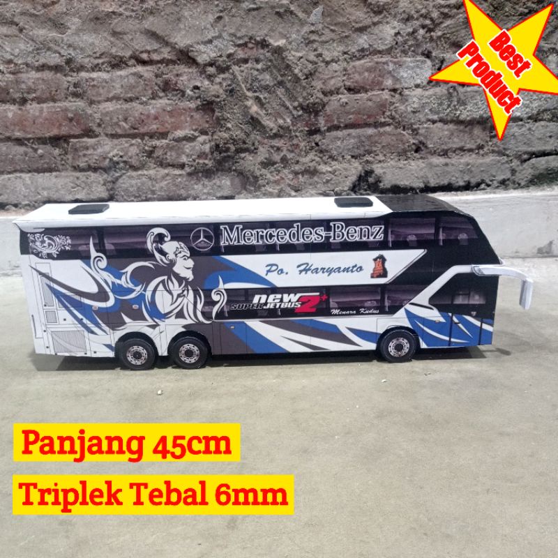 Jual Miniatur Bus P0 Haryanto New Avante Super Jet Bus Mainan Dan