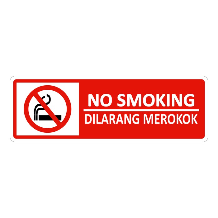 Jual DILARANG MEROKOK SIGN AKRILIK NO SMOKING AREA 30x10 Cm Shopee