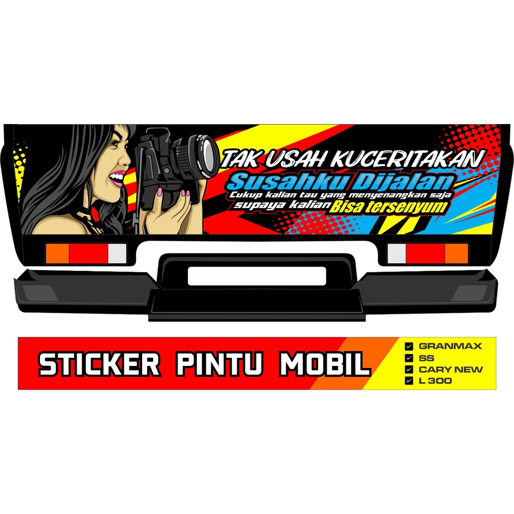 Jual Sticker Pintu Belakang Mobil Pick Up Panter Grandmax L300