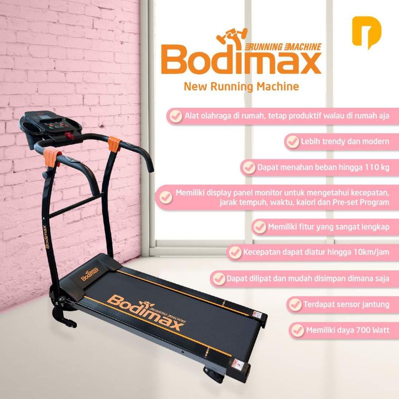 Jual ALAT OLAHRAGA JOGGING TREADMILL NEW BODIMAX RUNNING MACHINE