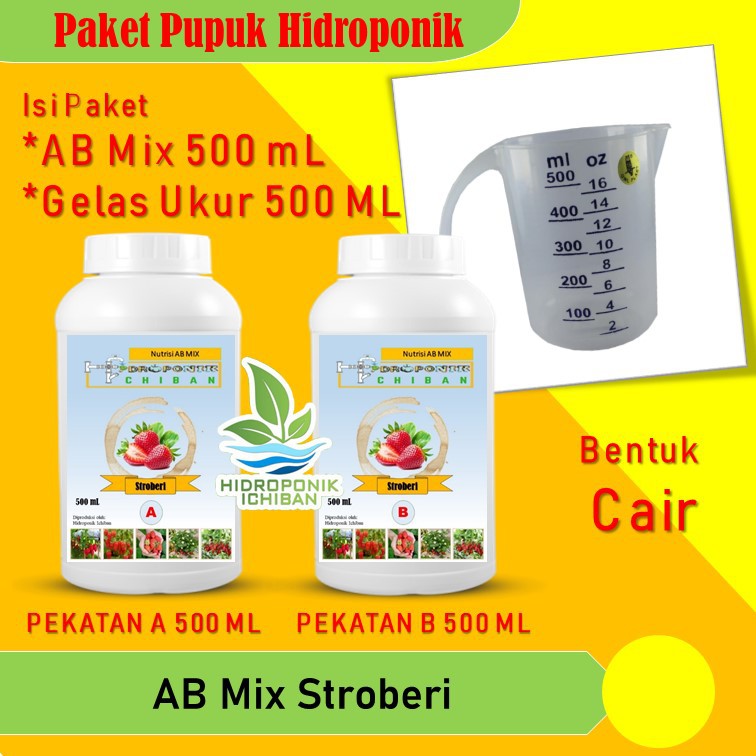 Jual PAKET Pupuk Hidroponik Nutrisi AB Mix STROBERI STRAWBERRY DAN