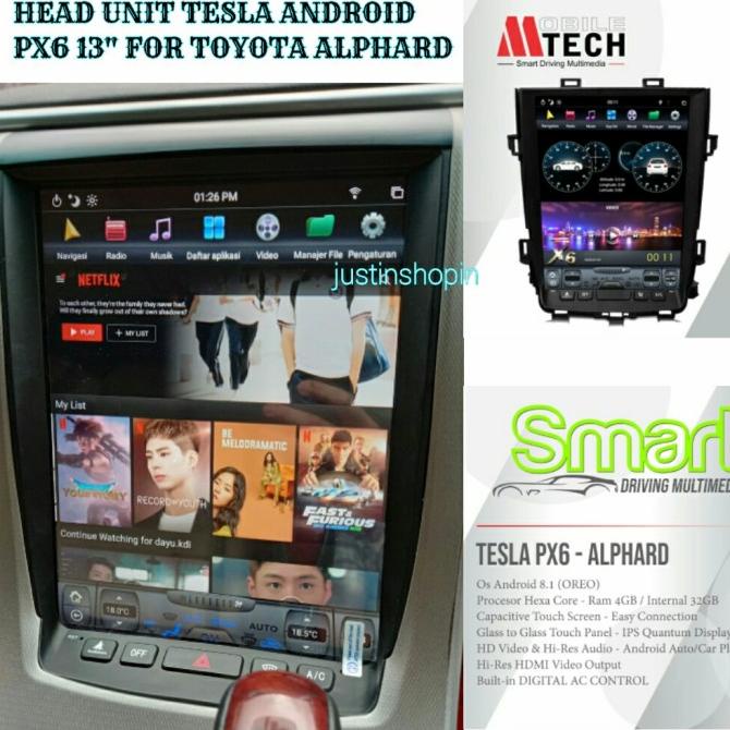 Jual Head Unit Tesla Android Px For Toyota Alphard Shopee Indonesia