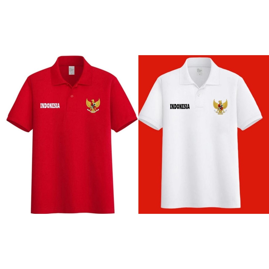 Jual Kaos Kerah Pria Dirgahayu Republik Indonesia Polo Shirt Kaos