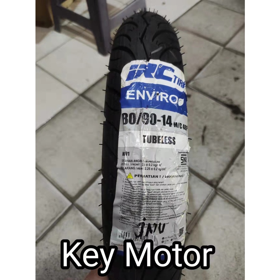 Jual Ban Luar Motor IRC Enviro 80 90 14 TUBELESS TUBLES 100 Asli Dan