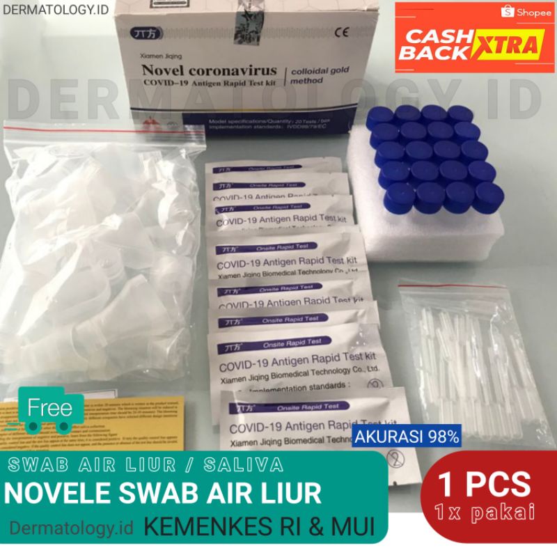 Jual Test Saliva Air Liur Swab Tes Antigen Mandiri Lungene Rapid Test