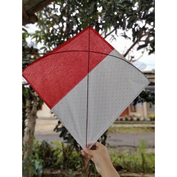 Jual Layangan Kertas 2 Warna Merah Putih Putih Merahamuda Merah