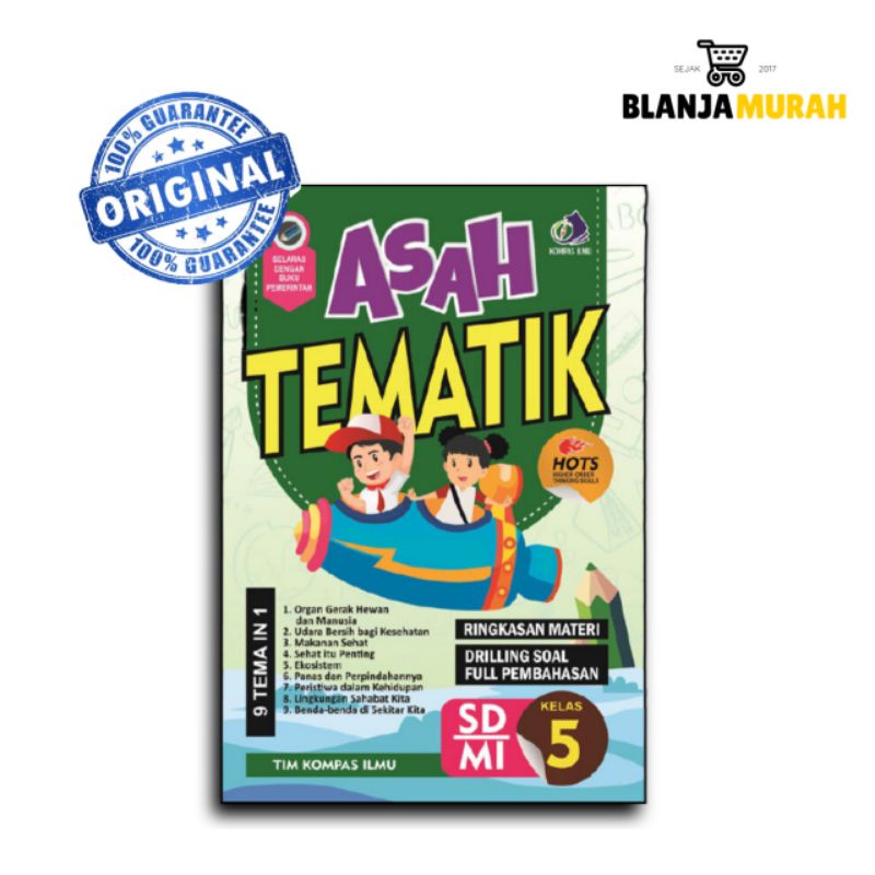 Jual BUKU TEMATIK SD KELAS 5 ASAH TEMATIK 8 TEMA IN 1 SD KELAS 5