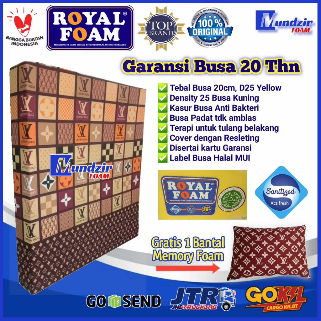 Jual Kasur Busa Royal Foam Tebal 20cm D25 Anti Kempes Garansi 20 Th