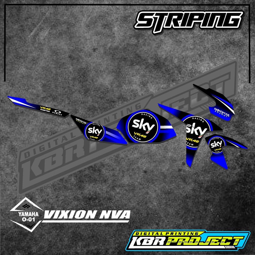 Jual STRIPING STICKER LIS NEW VIXION ADVANCE NVA 2016 YAMAHA Motor