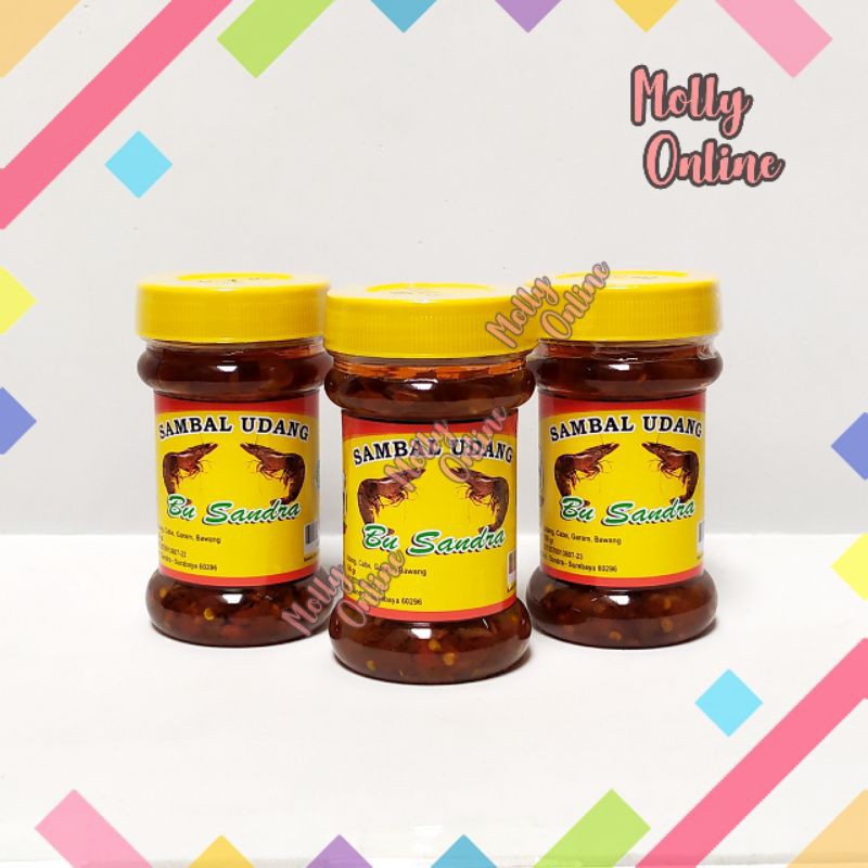 Jual Bu Sandra Sambal Udang Khas Surabaya Sambel Botol Pedas Shrimp