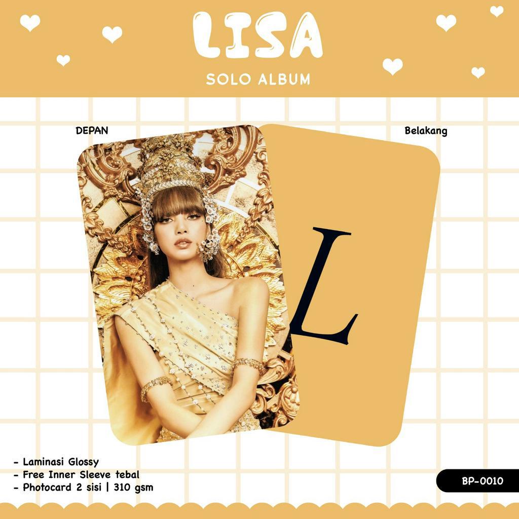 Jual PHOTOCARD BLACKPINK LISA SOLO ALBUM TERBARU KPOP KOREA SOLO ALBUM