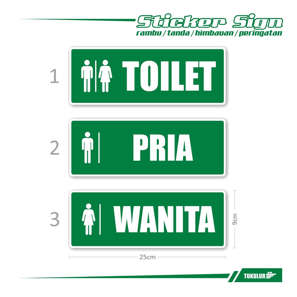 Jual Stiker Tanda Sign Himbauan Peringatan Informasi Toilet Mushola