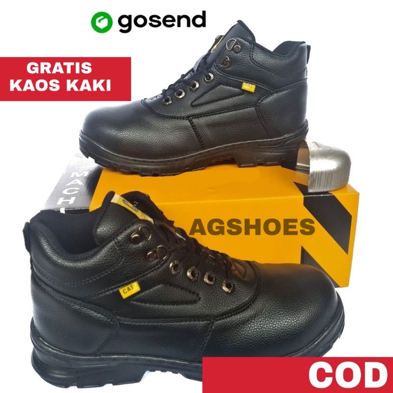 Jual Sepatu Boot Pria Ujung Besi Kerja Lapangan Proyek Safety Anti Slip