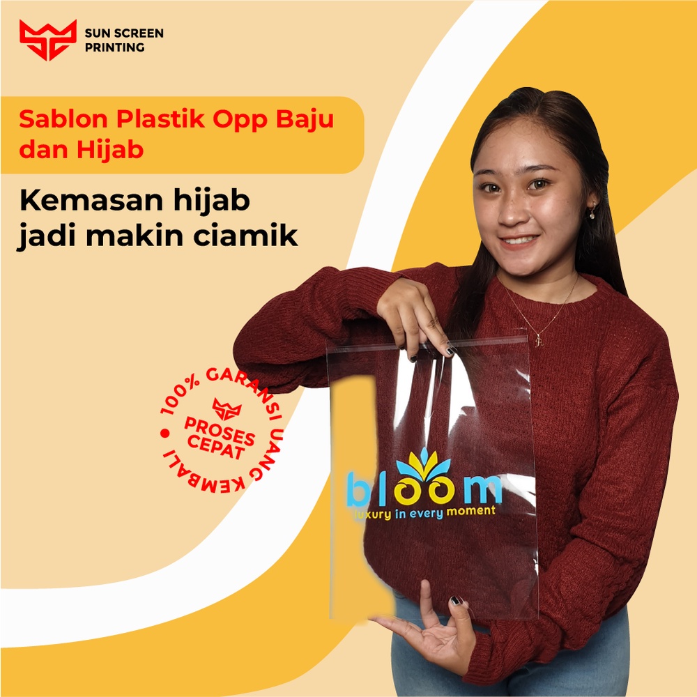 Jual Sablon Plastik Opp Baju Dan Hijab Murah Free Design Shopee Indonesia