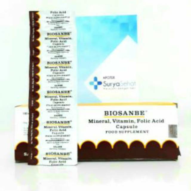 Jual Biosanbe Strip Isi Kapsul Obat Anemia Tambah Darah