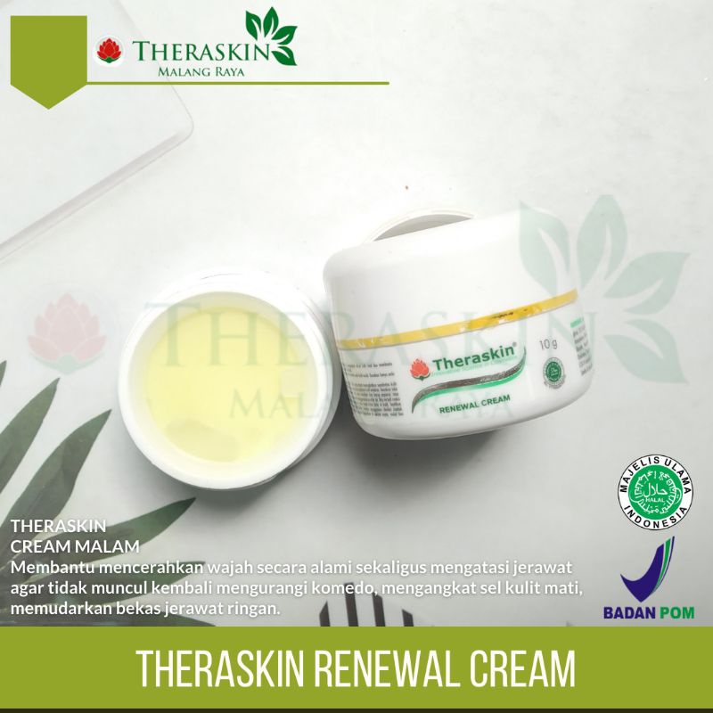 Jual THERASKIN RENEWAL CREAM NIGHT CREAM ANTI AGING PLUS WHITENING