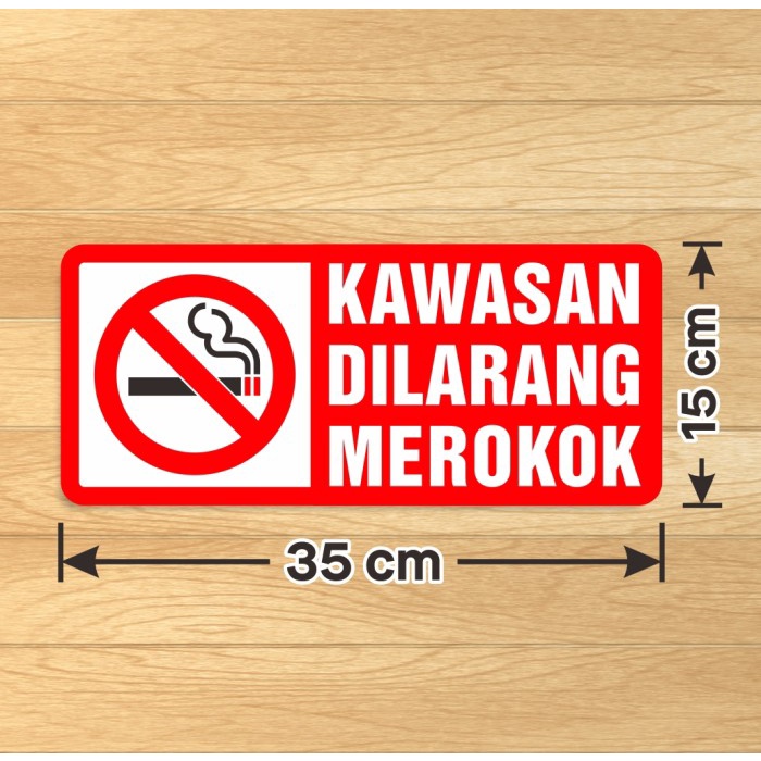 Jual Sticker Vinyl Stiker Sign Kawasan Dilarang Merokok X Cm