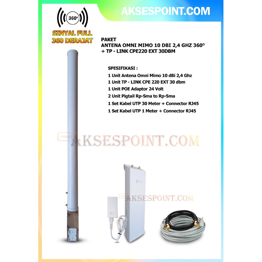 Jual Paket Antena Outdoor Omni Mimo Dbi Ghz Derajat Tp