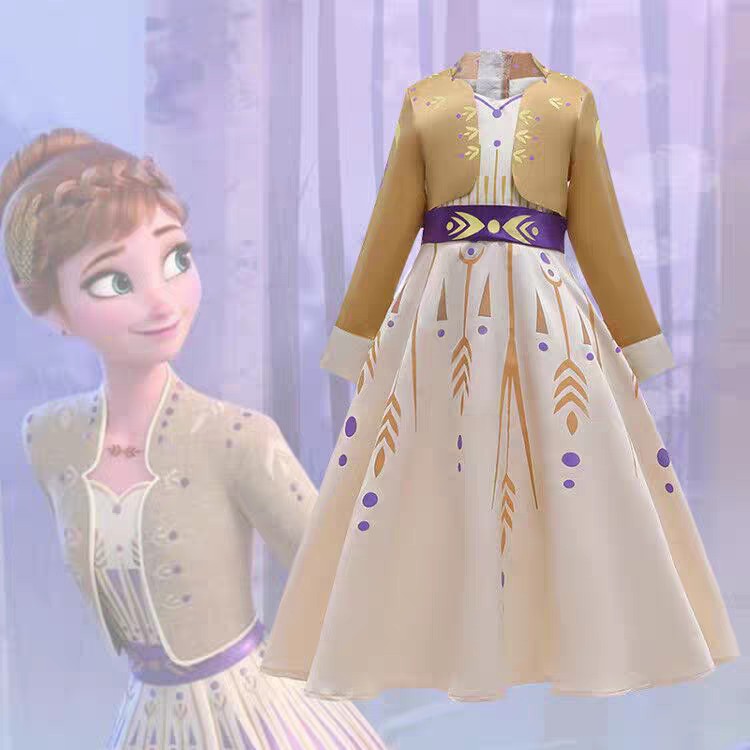 Jual Bap 124 Terusan PRINCESS ANNA PRINCESS DISNEY FROZEN 2 COKLAT