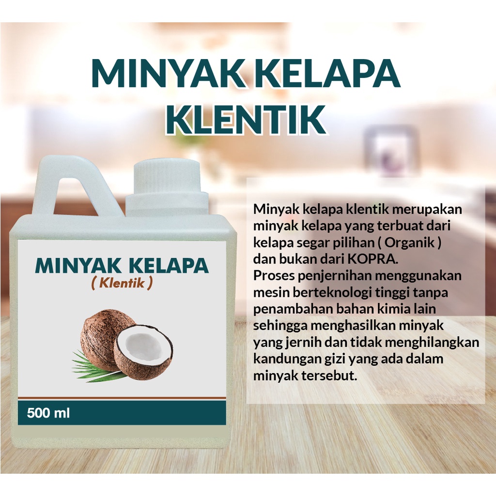 Jual Minyak Kelapa Asli Klentik Kletik 500ml Shopee Indonesia