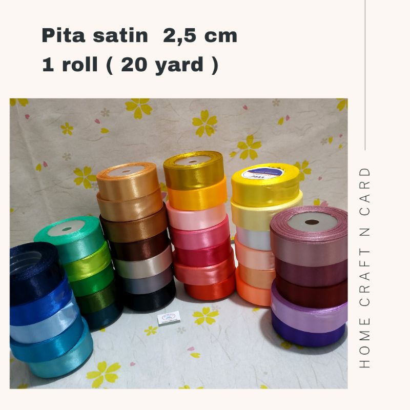 Jual Pita Satin Cm Per Roll Pita Satin Inch Homecraftncard