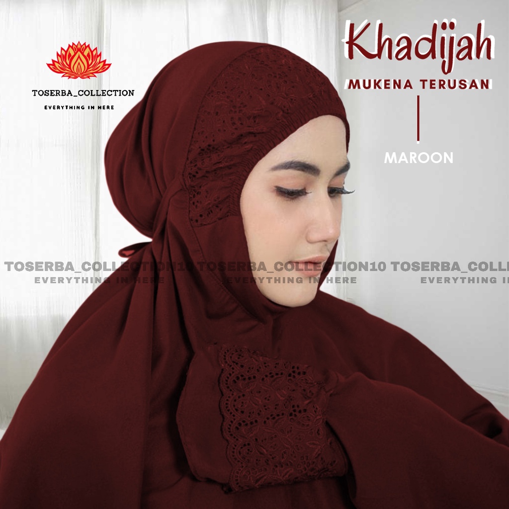 Jual Toserba Mukena Khadijah Terusan Katun Mikro Bordir Jumbo Tanpa Tas