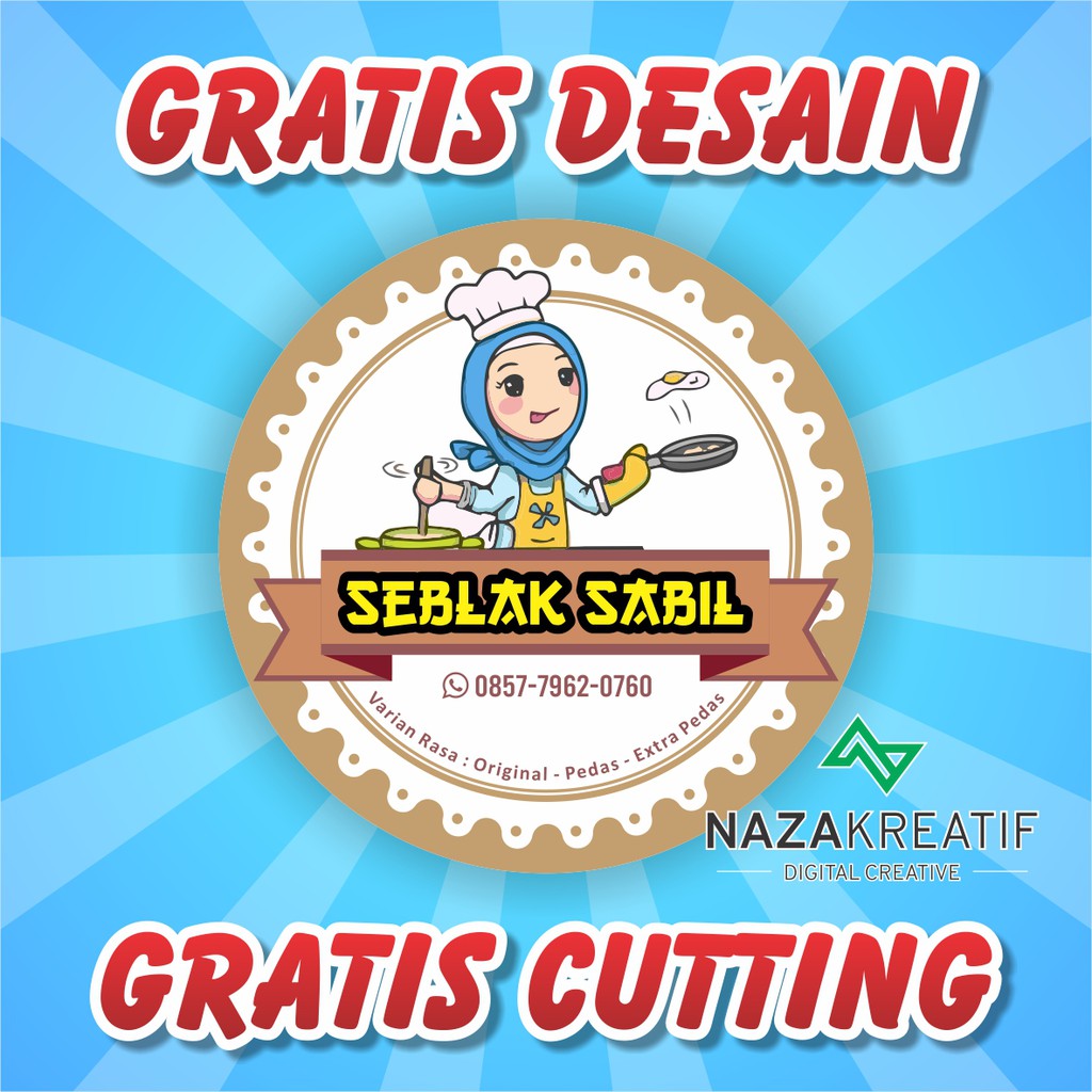 Jual Stiker Kemasan Label Olshop Merk Kue Snack Bakery Makanan Dan