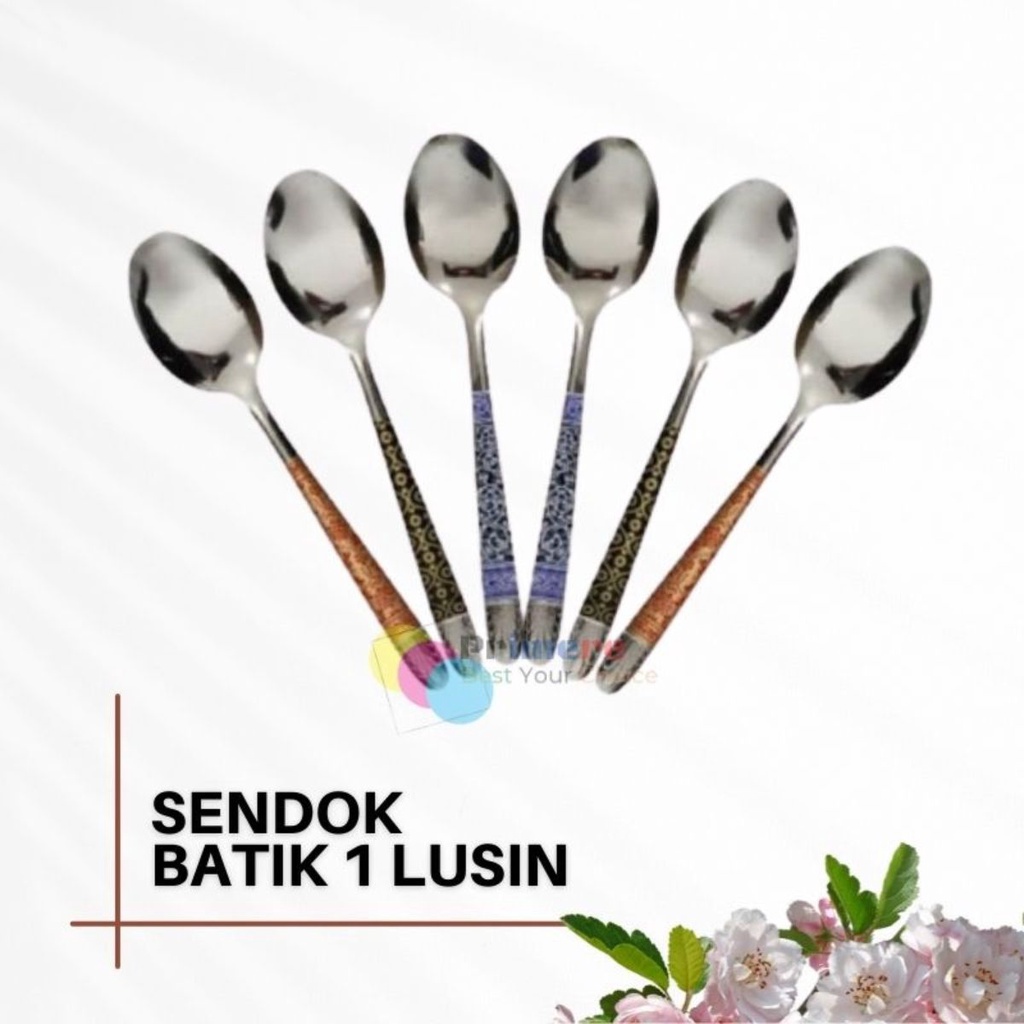 Jual Sendok Makan Lusinan Stainless Set Tebal Sendok Stenlis Batik