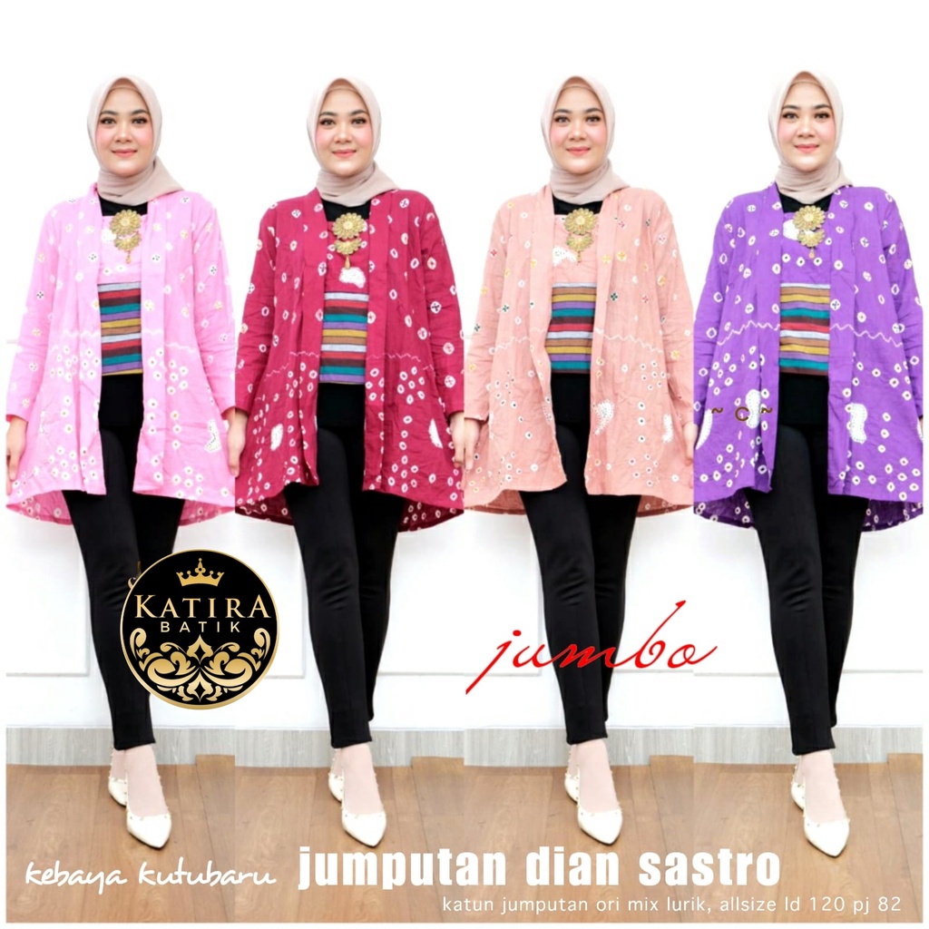 Jual Kebaya Kutubaru Jumputan Dian Sastro Blus Batik Super Jumbo Ld