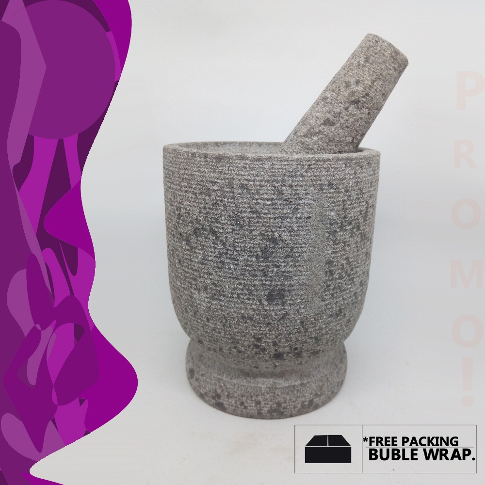 Jual Mortar Pestle 10cm Lumpang Alu Lumpang Batu Asli Tumbukan Obat