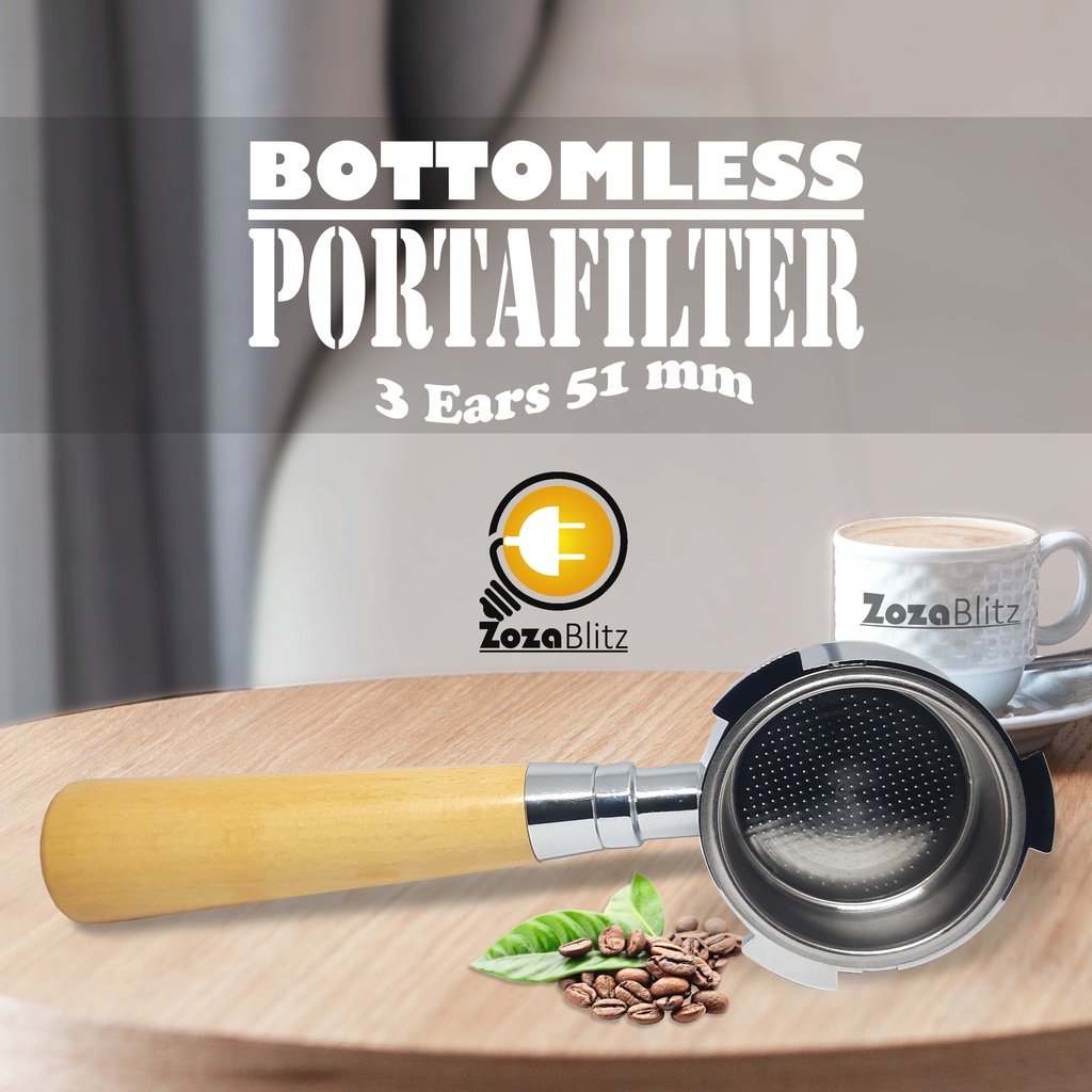 Jual Naked Portafilter Bottomless Portafilter Wood Handle Porta Filter