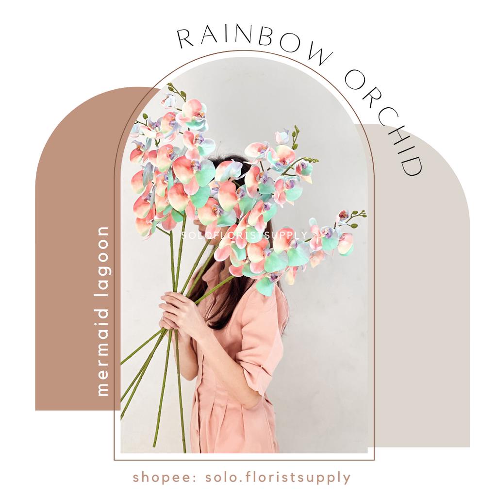 Jual Rainbow Orchid Latex Premium X Artificial Flower Orchid