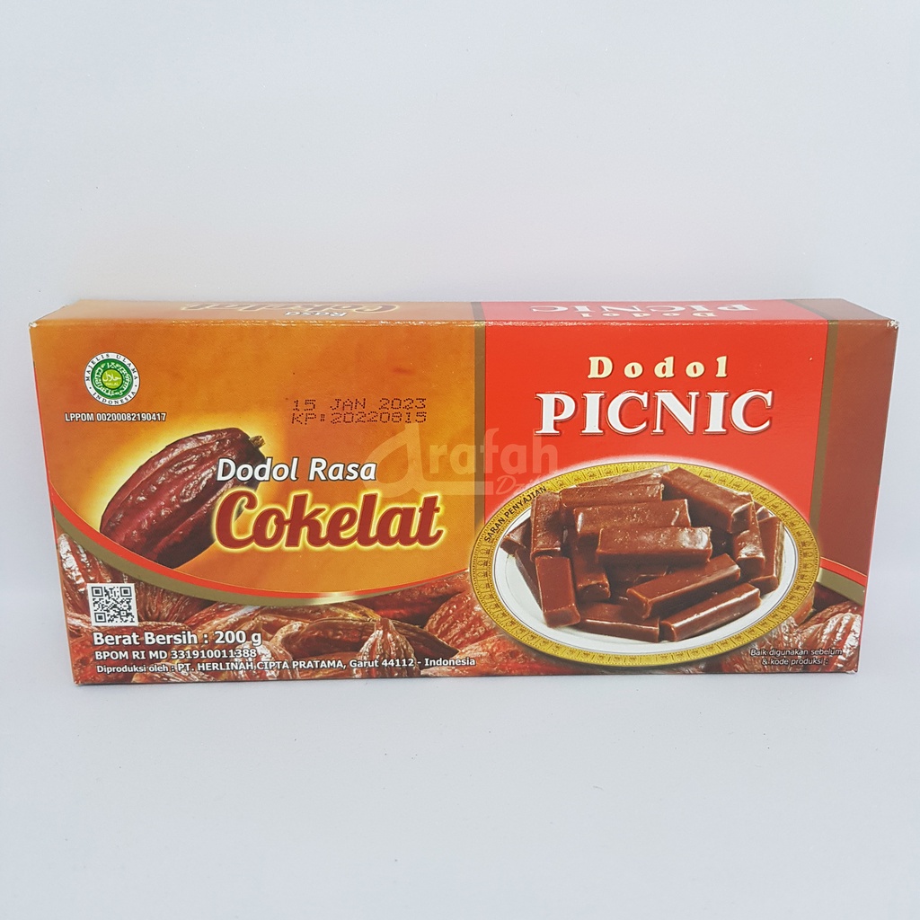 Jual Dodol Garut Picnic Rasa Cokelat Original Gr Oleh Oleh Khas