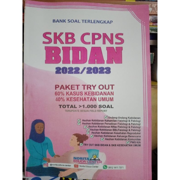 Jual Buku BANK SOAL TERLENGKAP SKB CPNS BIDAN 2022 2023 Shopee Indonesia