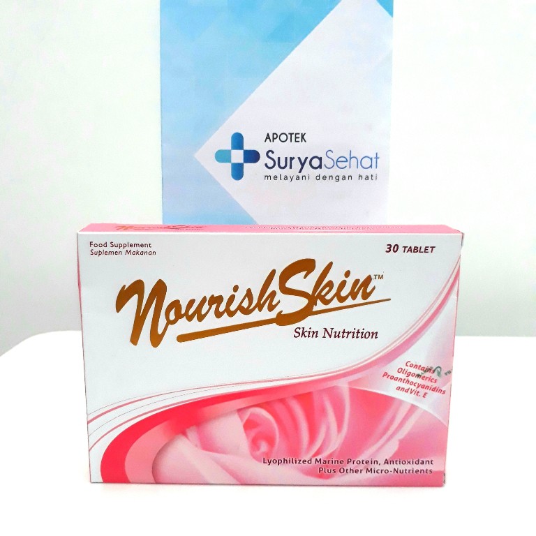 Jual NOURISH SKIN Isi 15 30 60 Tablet Atasi Jerawat Flek Hitam Dan