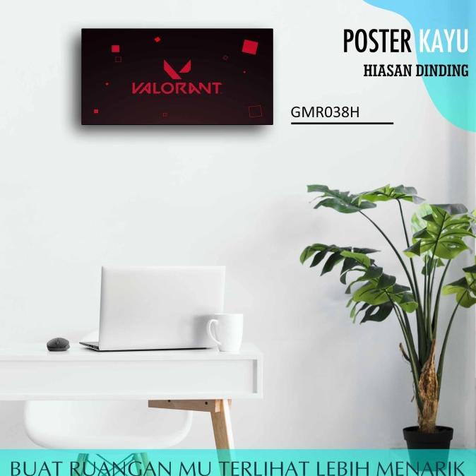 Jual Diskon Hiasan Dinding Poster Kayu Valorant Gaming Room Gamers