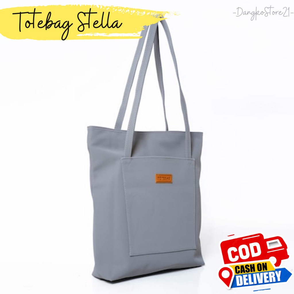 Jual Tas Selempang Totebag Polos Tas Wanita Totebag Saku Depan Belakang